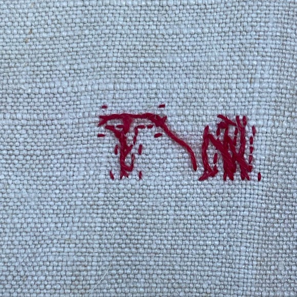 Vintage heavy Linen Towel Torchon 30.5x36 “MT” - Picture 6 of 8